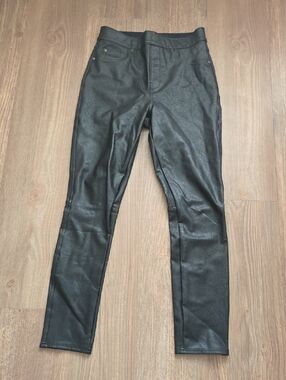 Black Spanx Faux Leather Skinny Pants